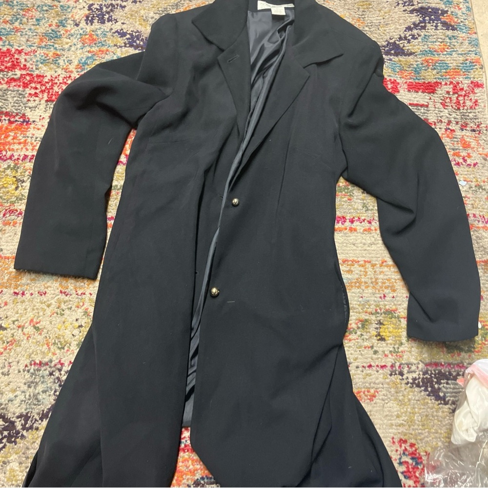 Vintage NORTON MCNAUGHTON Blazer Sz 12 Black long   90s 80s